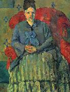 Madame Cezanne dans un fauteuil rouge Paul Cezanne